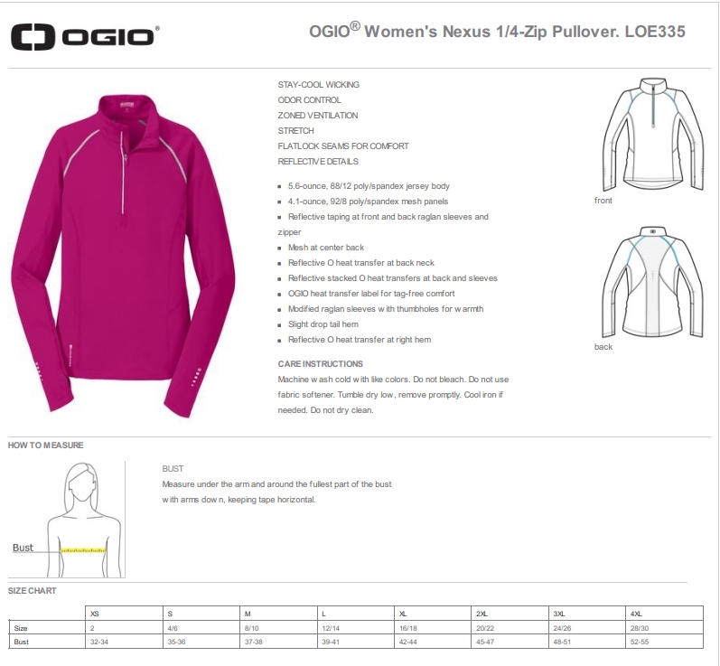 Park Community Store - PAR132<br>OGIO® Women's Nexus 1/4-Zip Pullover
